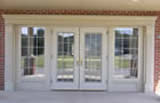 prefinished aluminum entry system, prefabricated pediments, pilasters 